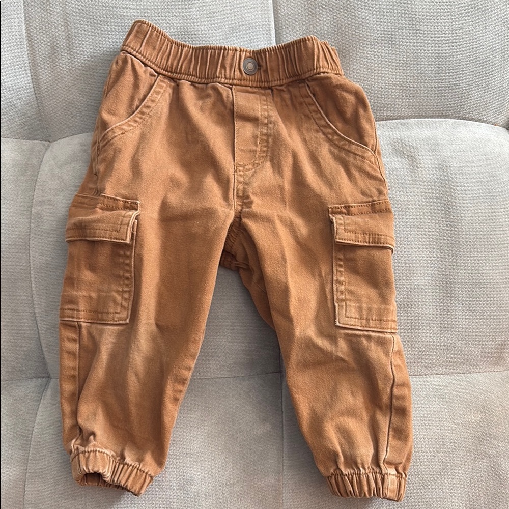 Kids Tan Cargo Pants
